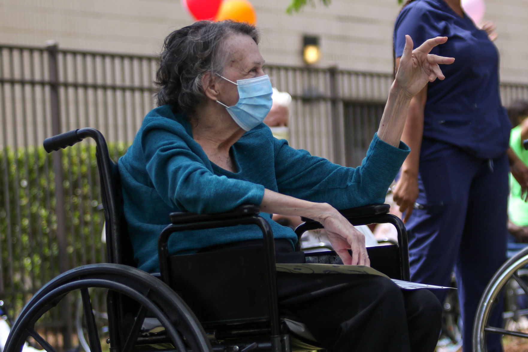 Car parade for Oak Park Nursing Home and Independent Living Community residents